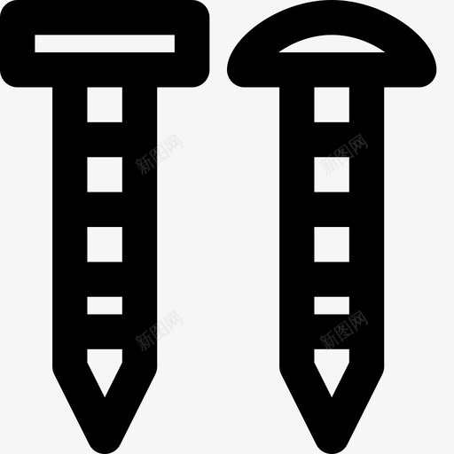 螺母钉子螺钉图标svg_新图网 https://ixintu.com 家用 工具 扳手 结构 螺母 螺钉 钉子