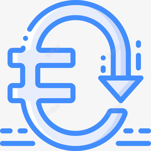 欧元行政蓝色图标svg_新图网 https://ixintu.com 欧元 蓝色 行政