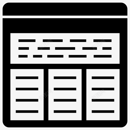 网页浏览器仪表板图标svg_新图网 https://ixintu.com 仪表板 博客 固体 图标 在线 文章 浏览器 网站 网页