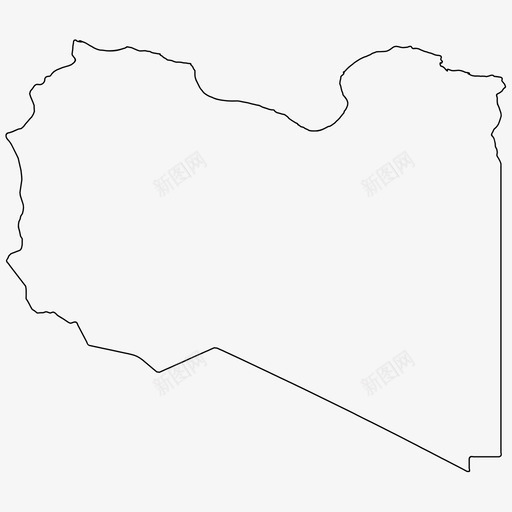 利比亚边界国家图标svg_新图网 https://ixintu.com 世界 世界各国 利比亚 国家 轮廓 边界
