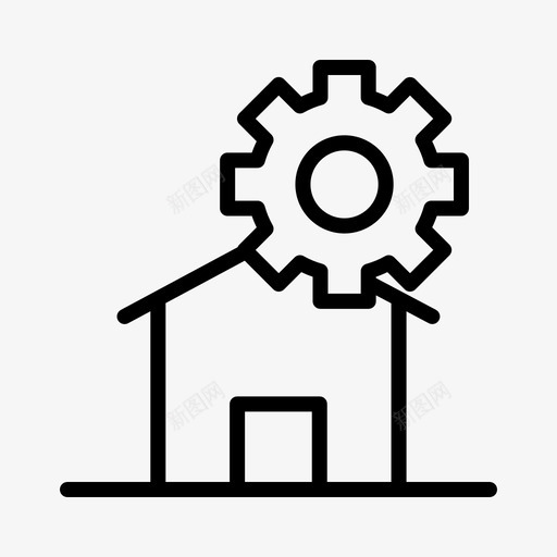 房地产开发195线性图标svg_新图网 https://ixintu.com 开发 房地产 线性