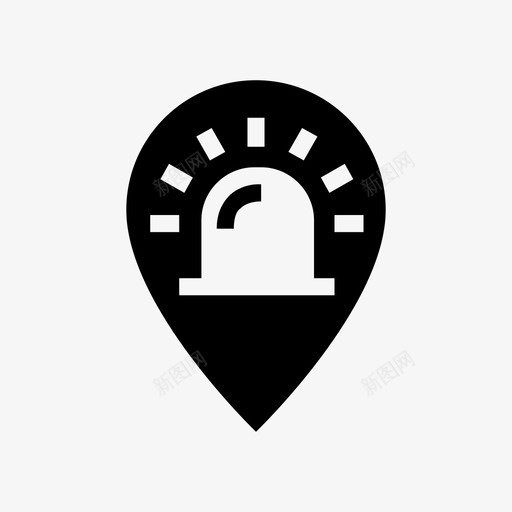 本地紧急情况警报灾难图标svg_新图网 https://ixintu.com 位置 位置图 图标 情况 本地 灾难 紧急 警报