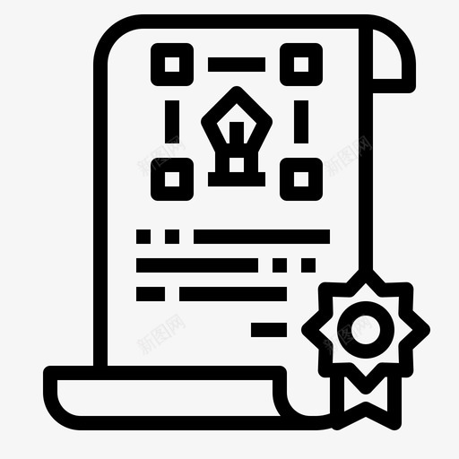合同证书文凭图标svg_新图网 https://ixintu.com 合同 图形 图形设计 大纲 文凭 符号 证书