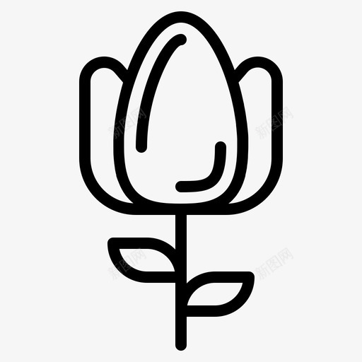 郁金香花季节图标svg_新图网 https://ixintu.com 季节 春天 郁金香