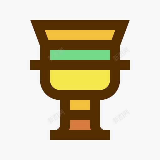 高脚杯中世纪56线形颜色图标svg_新图网 https://ixintu.com 中世纪 线形 颜色 高脚杯