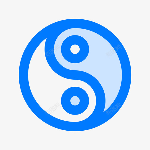 阴阳宗教35蓝色图标svg_新图网 https://ixintu.com 宗教 蓝色 阴阳