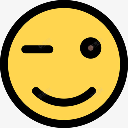 眨眼笑脸和人1线性颜色图标svg_新图网 https://ixintu.com 眨眼 笑脸 线性 颜色