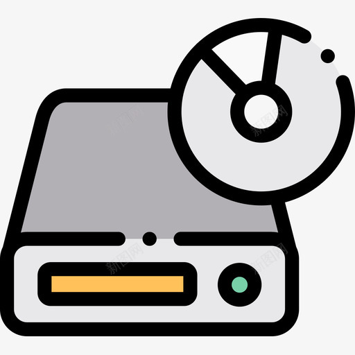 Cd驱动器计算机50线性彩色图标svg_新图网 https://ixintu.com Cd 彩色 线性 计算机 驱动器