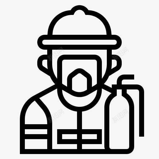 消防员工作和职业1概述图标svg_新图网 https://ixintu.com 工作 概述 消防员 职业