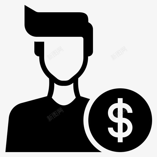 自由职业者商人企业家图标svg_新图网 https://ixintu.com 企业家 商人 自由职业者