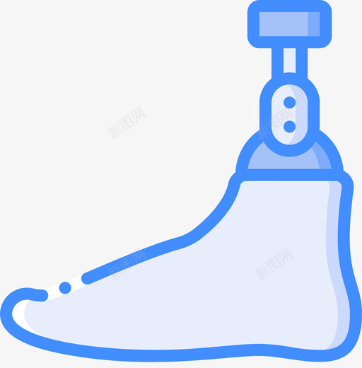 脚假肢蓝色图标svg_新图网 https://ixintu.com 假肢 蓝色