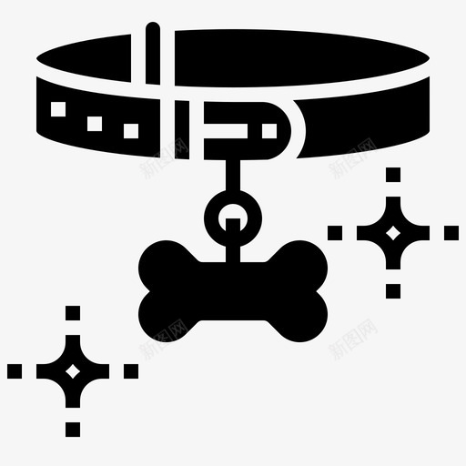 宠物项圈动物狗图标svg_新图网 https://ixintu.com 动物 图案 宠物 脖子 项圈
