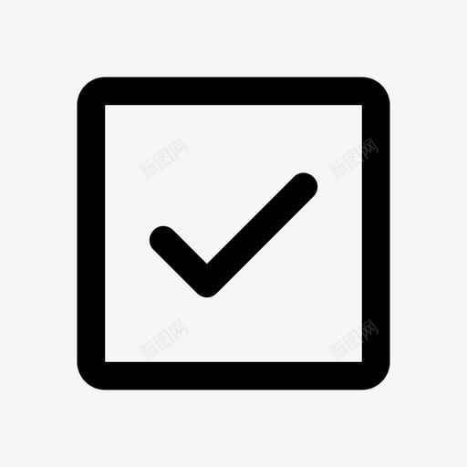 复选框确认标记图标svg_新图网 https://ixintu.com 六点 四舍五入 复选框 标记 确认