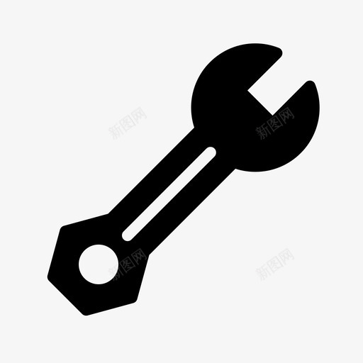 扳手固定维护图标svg_新图网 https://ixintu.com 修理 固定 字形 工具 扳手 机械 维护