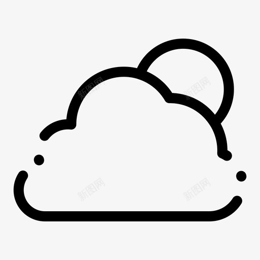 天空云彩多云图标svg_新图网 https://ixintu.com 云彩 多云 大胆 天空 春天 虚线 阳光
