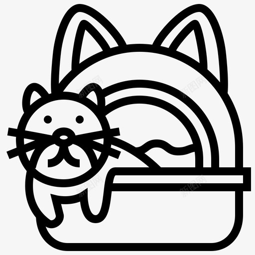 宠物店71号垃圾箱线性图标svg_新图网 https://ixintu.com 71号 垃圾箱 宠物 线性