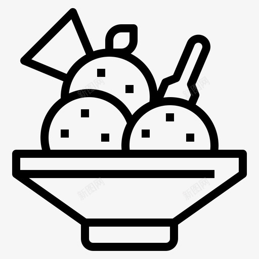 冰激凌101餐厅直系图标svg_新图网 https://ixintu.com 101餐厅 冰激凌 直系