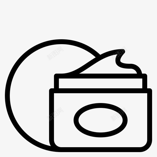 保湿霜美容化妆品图标svg_新图网 https://ixintu.com 保湿 化妆品 浴缸 礼物 美容
