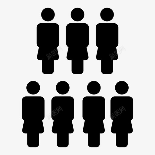 人物公司连接图标svg_新图网 https://ixintu.com 人物 会议 公司 图标 女性 符号 网络 连接