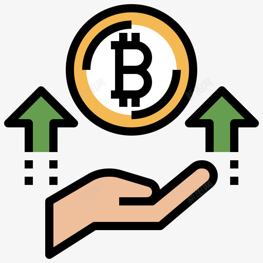 利润区块链和金融科技线性颜色图标svg_新图网 https://ixintu.com 利润 区块 科技 线性 金融 颜色