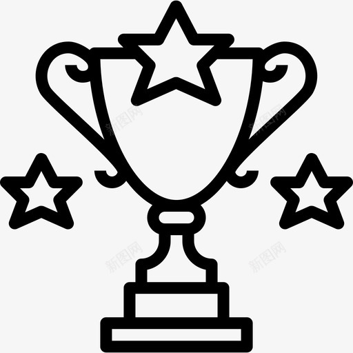 奖杯游戏元素16直线型图标svg_新图网 https://ixintu.com 元素 奖杯 游戏 直线 线型