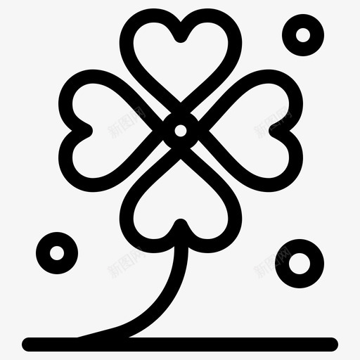 三叶草四爱尔兰图标svg_新图网 https://ixintu.com 三叶 加粗 叶草 幸运 爱尔兰 独立日 虚线