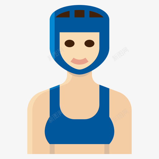 拳击手职业女性2平底鞋图标svg_新图网 https://ixintu.com 平底 拳击手 职业女性