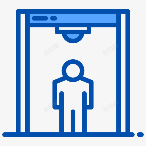 安全6号航站楼蓝色图标svg_新图网 https://ixintu.com 6号 安全 航站楼 蓝色
