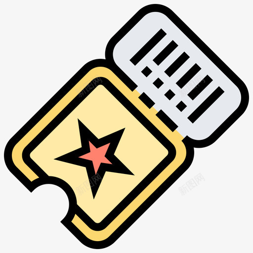 票马戏团84线颜色图标svg_新图网 https://ixintu.com 颜色 马戏团