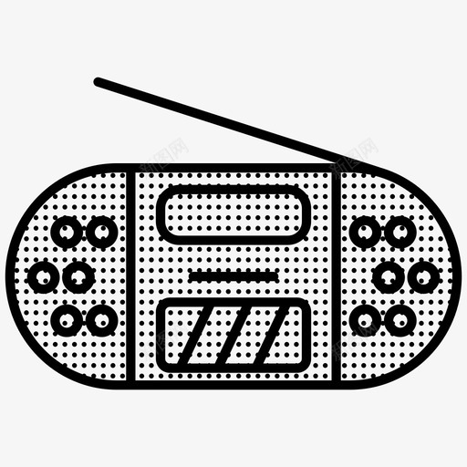 收音机调频调频收音机图标svg_新图网 https://ixintu.com 家用电器 收音机 调频