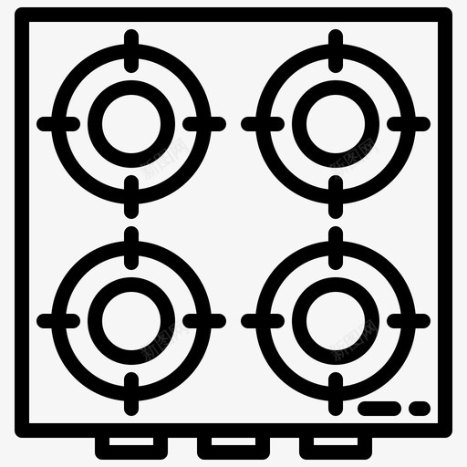 炉子器具7线性图标svg_新图网 https://ixintu.com 器具 炉子 线性