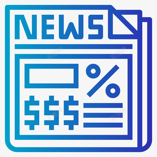 报纸报纸1渐变图标svg_新图网 https://ixintu.com 报纸 渐变