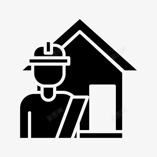 建筑师建筑建造师图标svg_新图网 https://ixintu.com 劳工 建筑 建筑师 建造 房地产 房屋 财产
