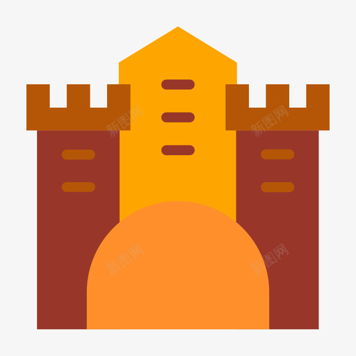 沙堡夏季101公寓图标svg_新图网 https://ixintu.com 公寓 夏季 沙堡