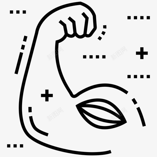 肌肉手臂肌肉二头肌图标svg_新图网 https://ixintu.com 二头肌 健美 健身 医用 器官 图标 大麻 手臂 细胞 肌肉 麻线