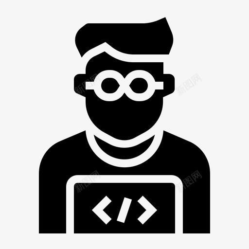 程序员工作和职业扎实图标svg_新图网 https://ixintu.com 工作 扎实 程序员 职业