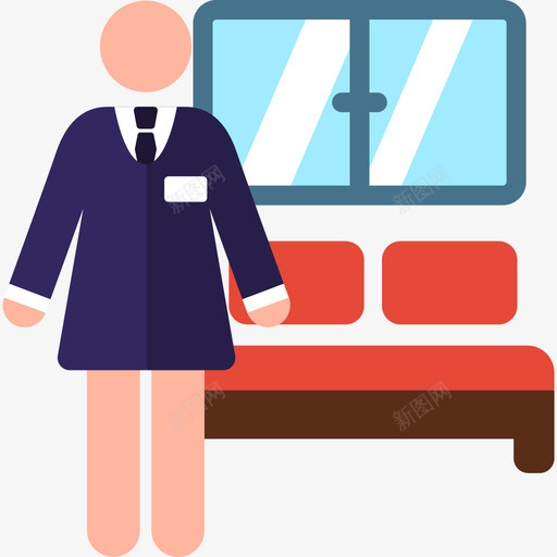 员工酒店服务56彩色图标svg_新图网 https://ixintu.com 员工 彩色 服务 酒店 酒店服