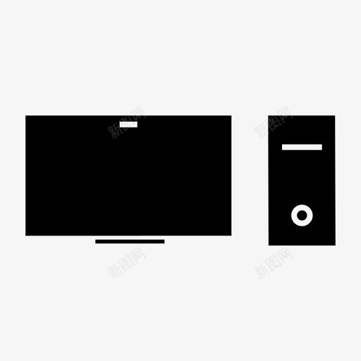 计算机internet监视器图标svg_新图网 https://ixintu.com 字形 技术 监视器 联机 计算机