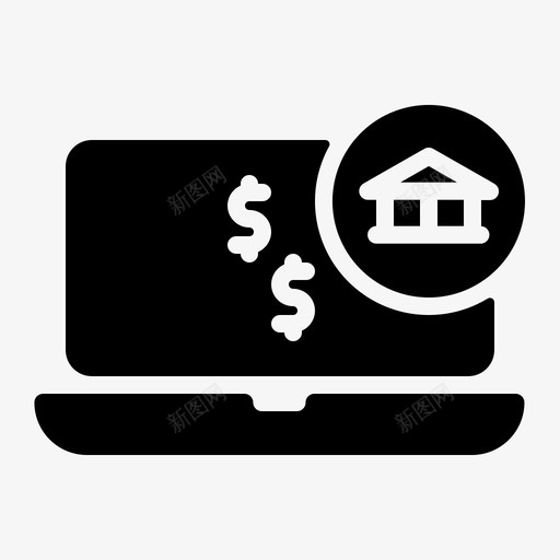 网上银行市场营销搜索引擎优化图标svg_新图网 https://ixintu.com 互联网 优化 字形 市场营销 搜索引擎 网上银行 营销