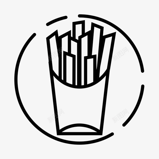 法国菜马铃薯棍子图标svg_新图网 https://ixintu.com 棍子 法国 食物 马铃薯