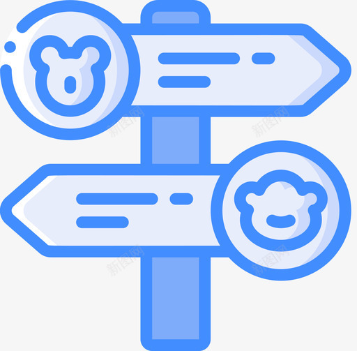 面板动物园22蓝色图标svg_新图网 https://ixintu.com 动物园 蓝色 面板