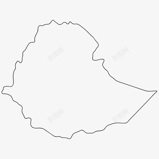 埃塞俄比亚边界国家图标svg_新图网 https://ixintu.com 世界 世界各国 国家 埃塞俄比亚 大纲 边界