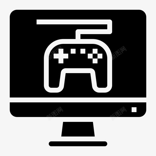 电脑游戏游戏控制器6填充图标svg_新图网 https://ixintu.com 填充 控制器 游戏 电脑游戏