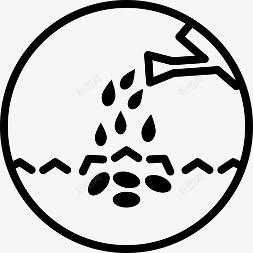 种植浇水生长种子图标svg_新图网 https://ixintu.com 土壤 浇水 生长 种子 种植