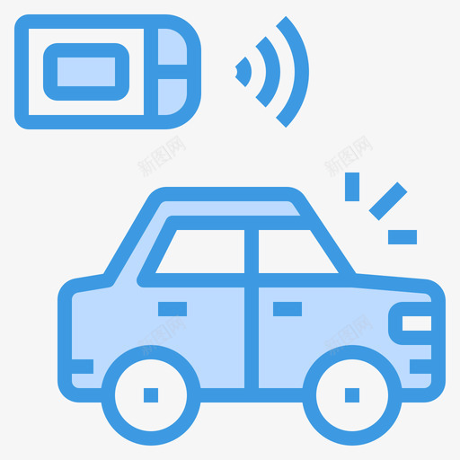 遥控器汽车11蓝色图标svg_新图网 https://ixintu.com 汽车 蓝色 遥控器