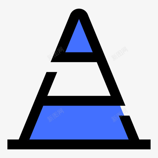交通锥安全120蓝色图标svg_新图网 https://ixintu.com 交通 安全 蓝色