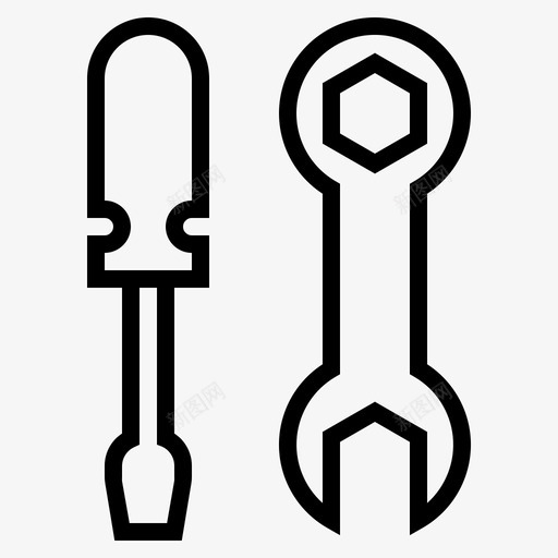 技工建筑劳工图标svg_新图网 https://ixintu.com 劳工 建筑 扳手 技工 螺丝刀