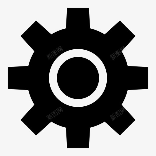 设置齿轮配置图标svg_新图网 https://ixintu.com 太阳 帐户 时钟 显示 电话 礼物 设置 选项 配置 齿轮