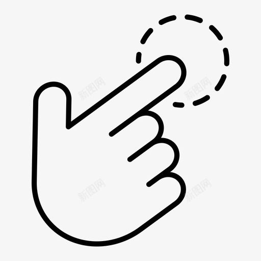 手光标点击手指图标svg_新图网 https://ixintu.com 光标 手指 点击 鼠标
