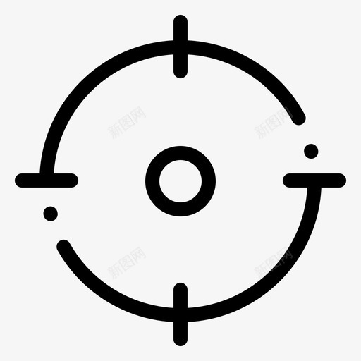 弓箭手瞄准十字线图标svg_新图网 https://ixintu.com 元素 十字 基本 弓箭手 目标 瞄准 虚线